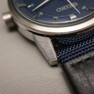 Unworn Seiko SUR287P1 6N76 Textured Blue Dial Big Date 41Mm Quartz Watch - $100