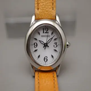 Seiko Tisse SWFA147 V117 Textured White Dial Oval Solar Ladies Quartz Watch - $120