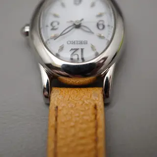 Seiko Tisse SWFA147 V117 Textured White Dial Oval Solar Ladies Quartz Watch - $120