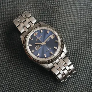Rare 1970s Orient Tristar Ref. 904511 “Blue Crosshair” Cal. 1942 | $215