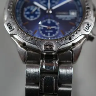 Seiko SBDP015 7T62 Blue Dial Speedtimer Chronograph Quartz READ - $65