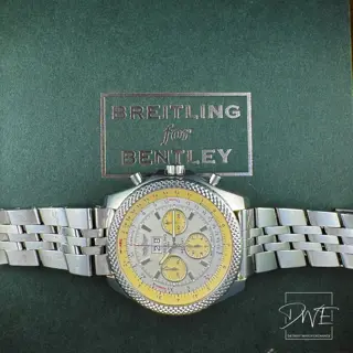 Breitling Bentley 6.75 Silver Dial - 48MM Steel Bracelet