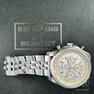Breitling Bentley 6.75 Silver Dial - 48MM Steel Bracelet