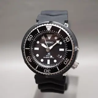 Seiko Prospex SBDN023 V147 Lowercase Limited Black Dial Tuna Solar Quartz Watch - $195