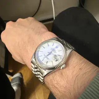2005 Rolex Datejust 16234 | White Stick Dial with Roman Minute Track