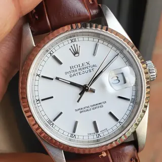 2005 Rolex Datejust 16234 | White Stick Dial with Roman Minute Track