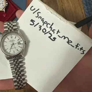 2005 Rolex Datejust 16234 | White Stick Dial with Roman Minute Track