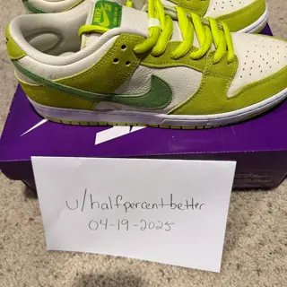 DS Nike SB Dunk low Fruity Pack Atomic Green Apple size 11: $210 shipped/invoiced