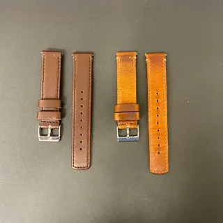 Two Nearly-New 19mm Barton Leather Quick Release Straps, $35 Shipped for Both