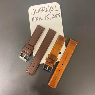 Two Nearly-New 19mm Barton Leather Quick Release Straps, $35 Shipped for Both