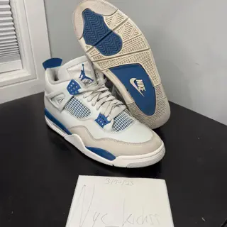 Jordan 4 military blue Sz 12 used no box $120 price reduction