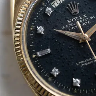 1956 Rolex President Solid Gold 6611 - Black Diamond dial