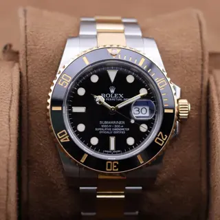 Rolex Submariner 116613 40mm Black Ceramic 18K Yellow Gold Stainless Steel