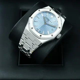 Audemars Piguet Royal Oak 50th Anniversary Steel 37mm 15550ST Ice Blue Complete