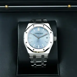 Audemars Piguet Royal Oak 50th Anniversary Steel 37mm 15550ST Ice Blue Complete