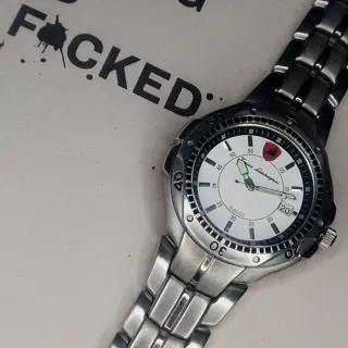 Reduced Tonino Lamborghini Swiss Watch Rotating Bezel Stainless Steel Serviced - 105USD Shipped
