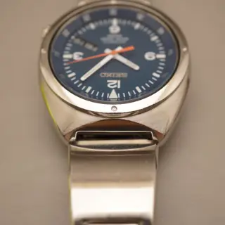 Seiko S-Wave SKX259 7S26 Blue Dial Automatic Watch Rare Original Bracelet READ - $220