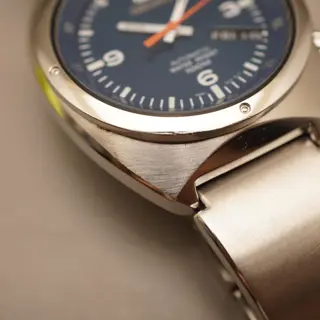 Seiko S-Wave SKX259 7S26 Blue Dial Automatic Watch Rare Original Bracelet READ - $220