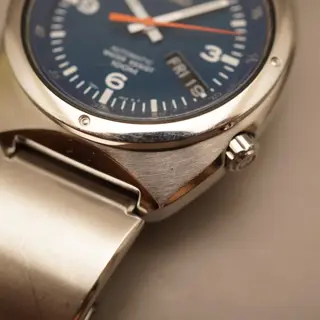 Seiko S-Wave SKX259 7S26 Blue Dial Automatic Watch Rare Original Bracelet READ - $220