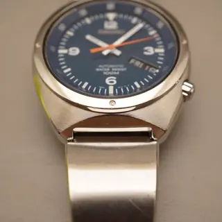 Seiko S-Wave SKX259 7S26 Blue Dial Automatic Watch Rare Original Bracelet READ - $220