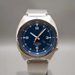 Seiko S-Wave SKX259 7S26 Blue Dial Automatic Watch Rare Original Bracelet READ - $220