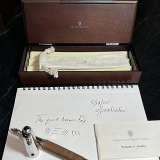 GVFC Magnum Walnut Fountain Pen in EF with box