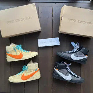 size 10.5 off-white Nike blazer “Spooky Pack” (both og all, used in great condition) $520 shipped