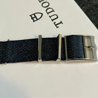 22mm Authentic Tudor NATO Strap - Blue Denim