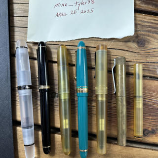 Pilot, Opus 88 jazz, Ensso and Karas Kustoms pens