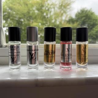 Louis Vuitton Imagination, Creed x Louis Vuitton Hybrid, Le Male Elixir, Born In Roma Intense, Tuxedo (Decant)
