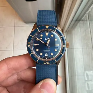 Christopher Ward C65 Aquitaine Bronze COSC - Full Set w/ extra strap - $1200