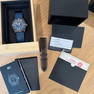 Christopher Ward C65 Aquitaine Bronze COSC - Full Set w/ extra strap - $1200
