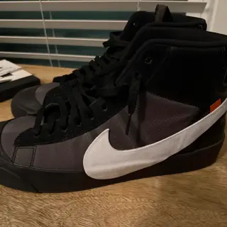 Off-White Grim Reaper (sz 11.5), Off-White AM97 (sz 11.5), and AJ1 x Lance Mountain (sz 12)