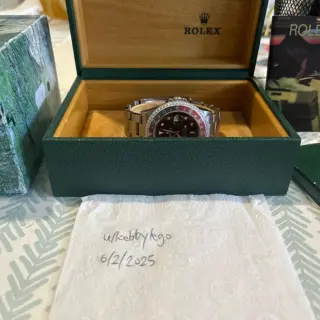 2002 Rolex GMT-Master II Ref. 16710 "Coke" with Box and Extras, Unpolished, Full Links