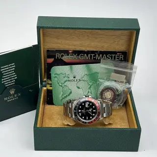 2002 Rolex GMT-Master II Ref. 16710 "Coke" with Box and Extras, Unpolished, Full Links