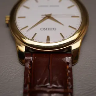 Seiko Spirit SCXP032 7N01 Gold Tone White Dial Quartz Watch - $85