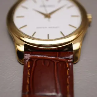 Seiko Spirit SCXP032 7N01 Gold Tone White Dial Quartz Watch - $85