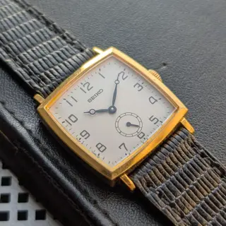 Seiko 5328-5000 Rare Swiss Movement, Handmade Leather Strap! $299