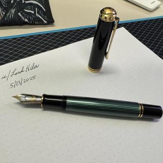 Pelikan M1000 EF (A2), Montblanc 149 F Red Gold (A2)
