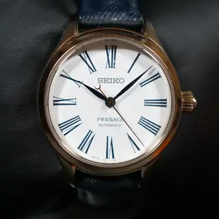 Seiko Presage SRRX002 6R31 Prestige Line Enamel Dial 34mm Ladies Automatic Watch - $500