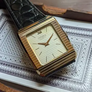Poor Man's Piaget ! Citizen Tank in Tapestry Dial with Ultra Hard Alloy Case (UHAG) for sale 💵 $199 (Shipped) 🚢 Video Attached 📽️