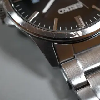 Seiko Selection SBPN091 V147 Black Dial Stainless Steel Solar Quartz Watch - $80