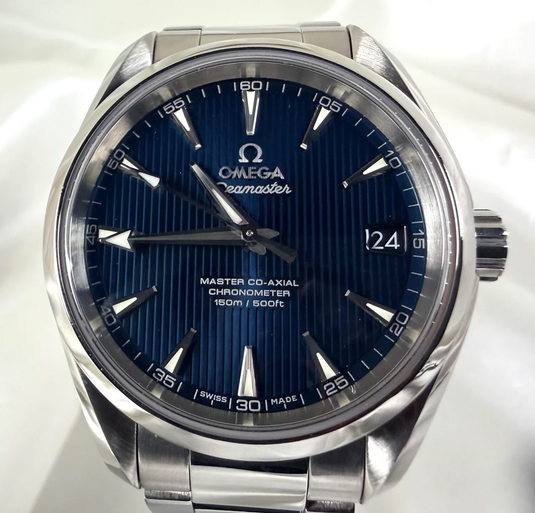 Omega Omega Seamaster Aqua Terra 150M 38.5mm Blue “Teak” Dial - Box ...