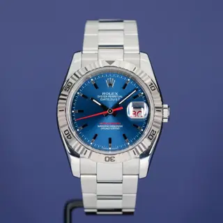 2004 Rolex Datejust Turn-o-Graph Blue Dial 116264 with Papers