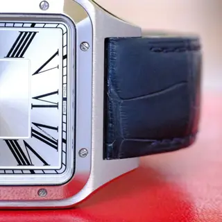 Iconic Cartier Santos Dumont Mechanical Movement w/ Cartier Box Ref WSSA0032