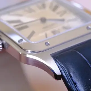 Iconic Cartier Santos Dumont Mechanical Movement w/ Cartier Box Ref WSSA0032