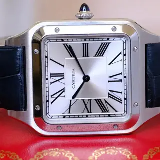 Iconic Cartier Santos Dumont Mechanical Movement w/ Cartier Box Ref WSSA0032