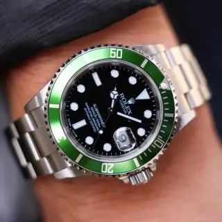 2005 Rolex Submariner Ref. 16610LV Kermit | NOS | Stickers | Box and Papers