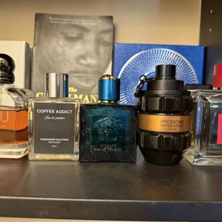 SWY INTENSLY, COFFEE ADDICT, EROS, SBE, GUERLAIN HABIT ROUGE INSTINCT (bottle)