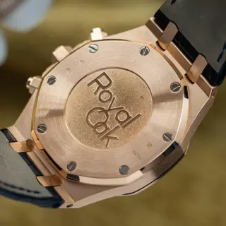 Audemars Piguet Royal Oak Chronograph Rose Gold 41mm AP 26331OR Blue Dial Full Set